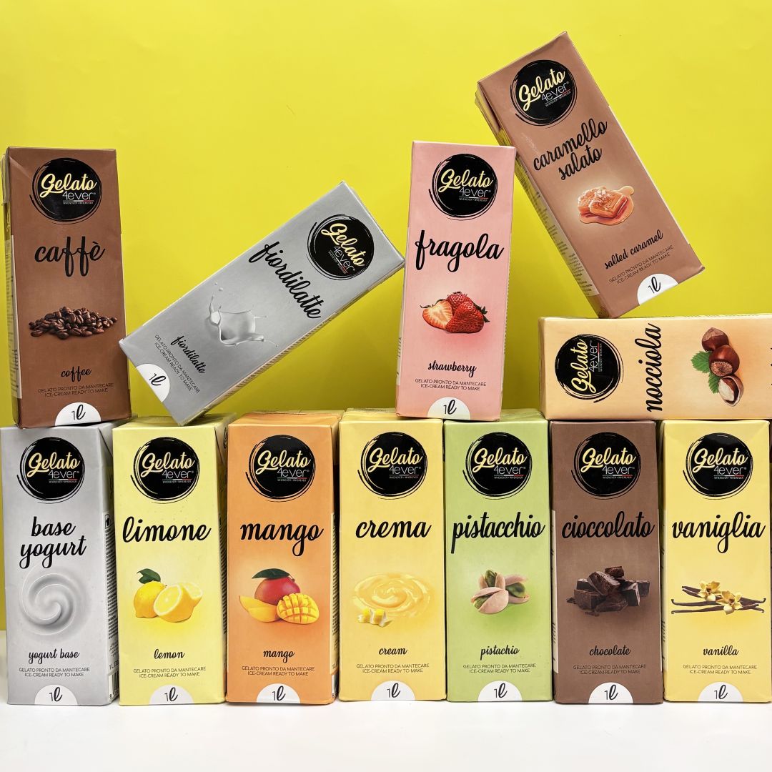 Kant en Klaar ijsmix - 1L- Gelato4ever - diverse smaken op voorraad