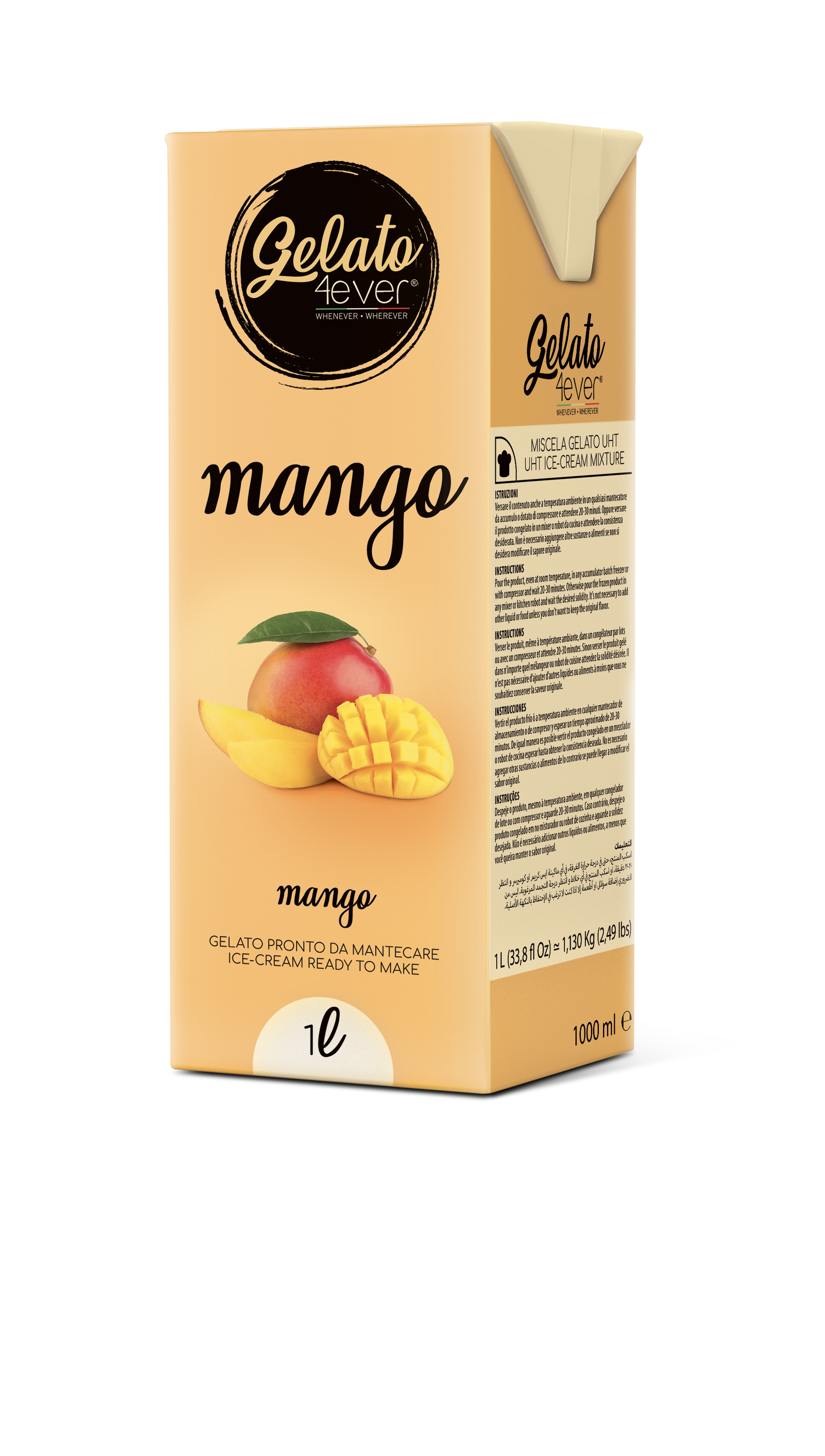 Kant en Klaar ijsmix - 1L- Gelato4ever - diverse smaken op voorraad